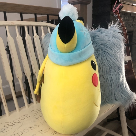 Pokemon Pikachu, 20" Squishmallow, Winter Hat, Christmas Holiday Plush NEW, RARE - Picture 4 of 14